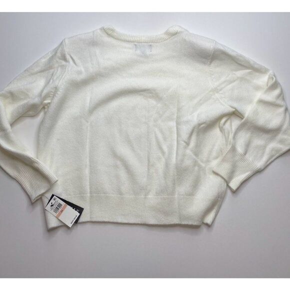 Danielle Bernstein Sweater Top White Stretchy Cozy Crewneck 2X NEW - Picture 2 of 8